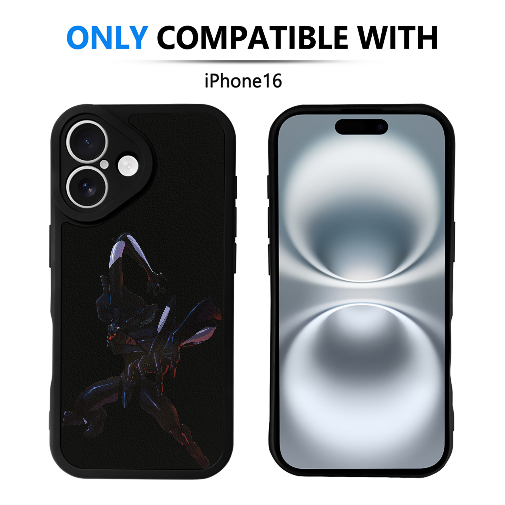 （画像用） EVA 新世紀エヴァンゲリオン 【iPhone 16シリーズ対応】シリコンスマホケース（レザー調） 材質：シリコン